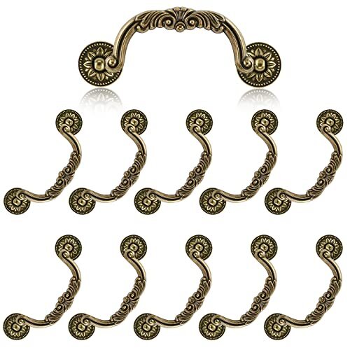 Zernmiarder 10 pcs Antique Bronze Pulls 5 inch Hole Centers