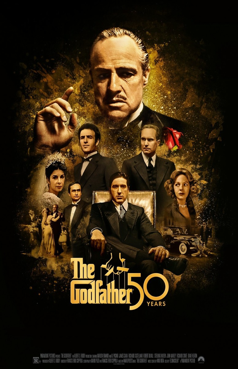 The Godfather 3Dポスター マクファーレン　ゴッドファーザー The Godfather movie poster (g) Marlon Brando : 11 x 17 inches