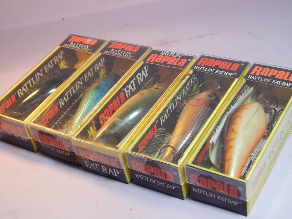 Señuelos Rapala Rattlin' Fat Rap RFR07-CW/HM/SD/SB/TSD (18 g/7 cm) vintage años 90-NOS Foto 4 de 4