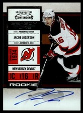 2010-11 Playoff Contenders AUTO Jacob Josefson Rookie Auto New Jersey Devils