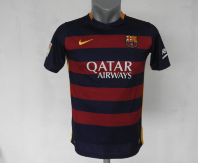 FC Barcelona 2015 Home Jersey Nike #10 Red Blue Shirt Size Boys XL