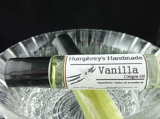 VANILLA Unisex Cologne Oil, Roll On Jojoba, Stocking Stuffer Men's Women's