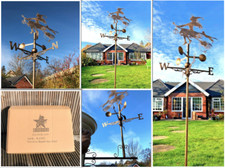 Wallmounted & Floor standing Weathervane Steel SMART WITCH BRASS Christmas gift