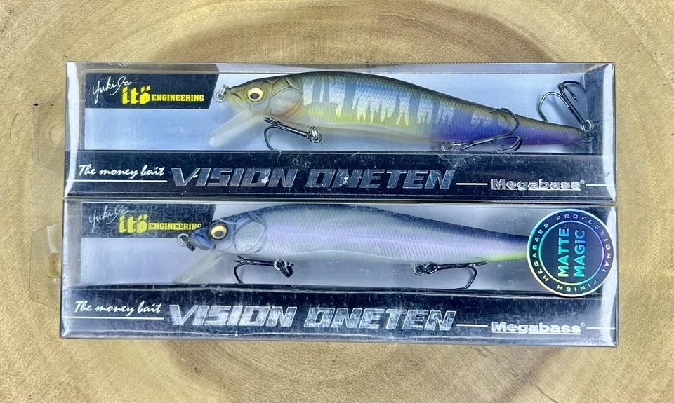 Megabass (Lote de 2) Ito Vision OneTen y (Serie Mate) Jerkbaits Suspendentes, Nuevo con Etiquetas Foto 4 de 4