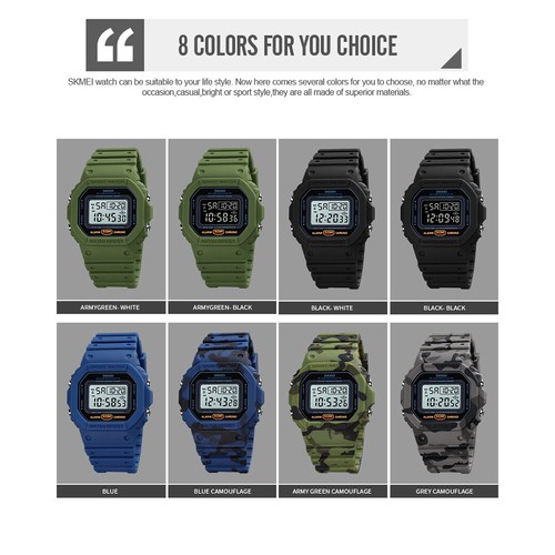 Men's Digital Sport Watch Waterproof Sport Watch with O9D6 - Picture 6 of 11