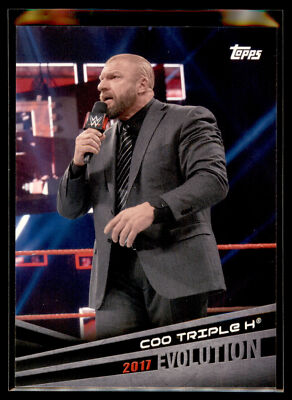 2018 Topps WWE Wrestling Evolution Insert #E-44 COO Triple H - 2017