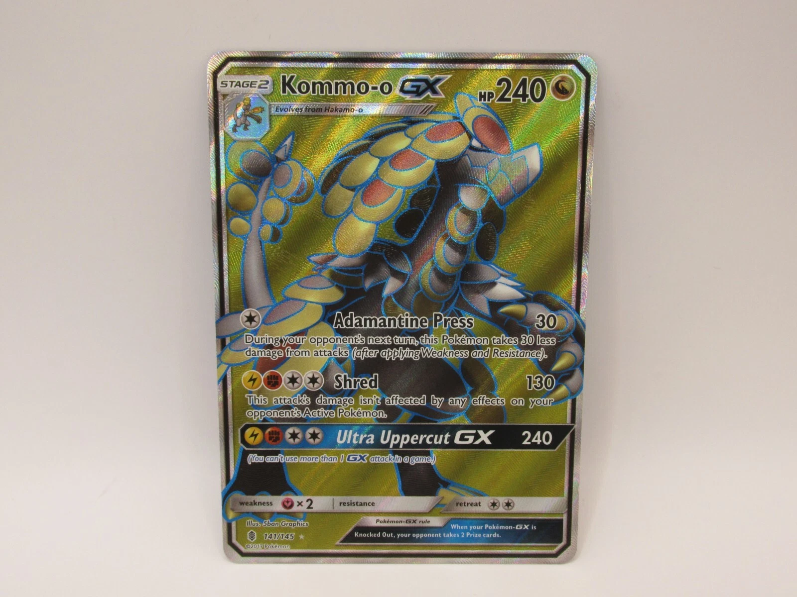 Pokemon TCG: S&M Guardians Rising - Kommo-o GX (Full Art) 141/145 - "Near Mint"