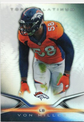 Von Miller 2014 Topps Platinum Going Platinum REFRACTOR #81 Denver Broncos