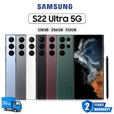 New Samsung Galaxy S22 Ultra 5G SM-S908U 128GB/256GB/512GB Unlocked Sealed
