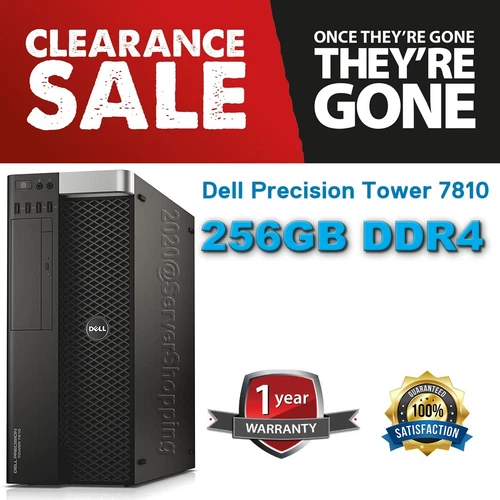 Dell Precision T7810 Dual Xeon 2x 2699 V4 44 Cores 256GB DDR4 Quadro M4000 | 8GB