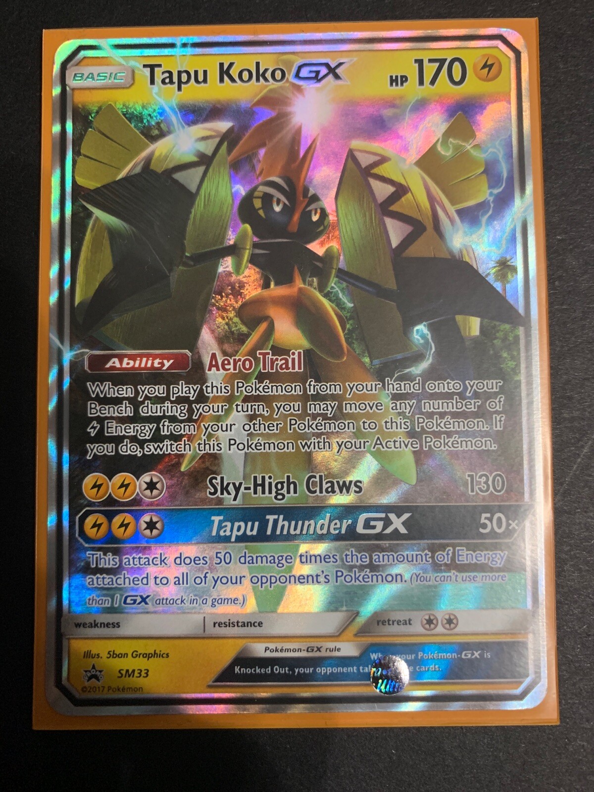 Pokemon TCG Tapu Koko GX Black Star Ultra Rare Promo Card SM33 eBay