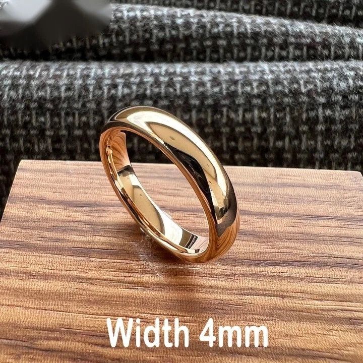 Anillo de carburo de tungsteno pulido cúpula de 2/3/4 mm banda de anillo de ajuste cómodo para hombres mujeres Foto 4 de 4