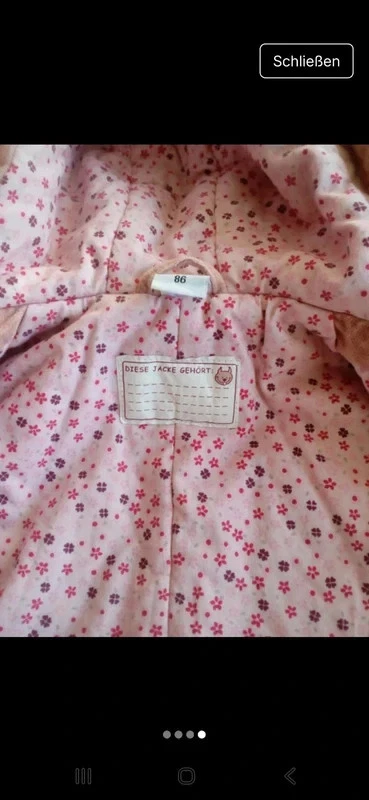 Mantel Wintermantel 86 Altrosa Baumwolle Cord - Bild 2 von 4