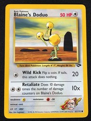 Blaine's Doduo 61/132 Gym Challenge 1st Edition Common