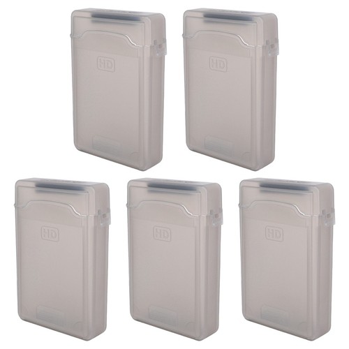 2X(5pcs 3.5 inch IDE SATA HDD Hard Drive Disk Plastic Storage Box Case8596 - Afbeelding 8 van 8