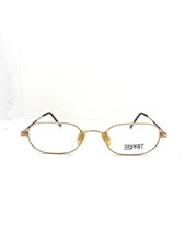 Vintage Esprit Gold Square Optical Frames 47mm 90s Eyewear