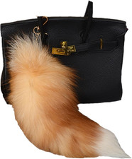 Fox Tail Keychain, Brown Fur Keyring, Soft Fluffy Bag Hanging Charm, Women'S Per