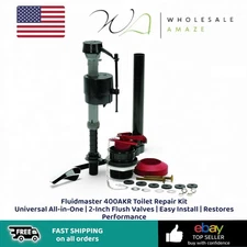 Fluidmaster 400AKR Toilet Repair Kit Universal All-in-One | 2-Inch Flush Valves