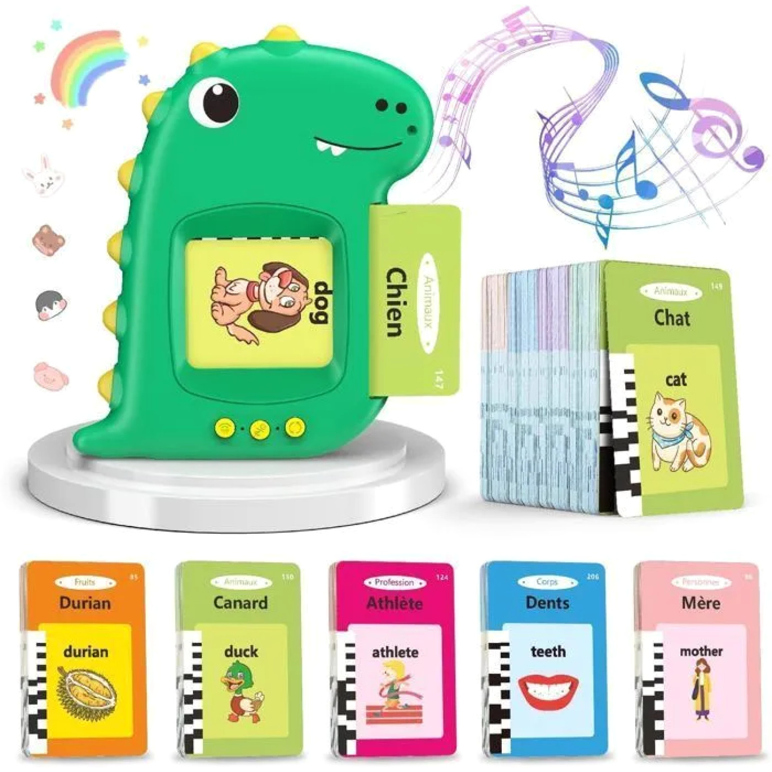 Cartes Flash Parlantes Français : Solution Montessori pour Développer la Parole de 2 à 6 Ans