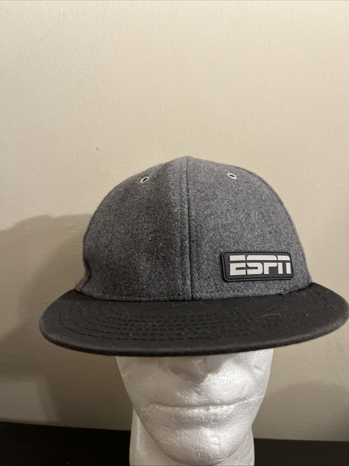 ESPN Wool SnapBack Hat Adjustable Gray - image 3