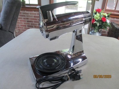 Vtg Chrome Sunbeam Mixmaster 12 Speed Stand Alone Mixer Works