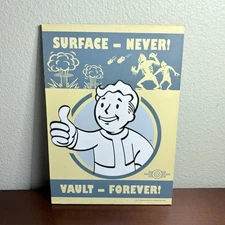 Fallout 4 Surface Never Vault Forever 2017 Bethesda Softworks Official 8.25”x12”