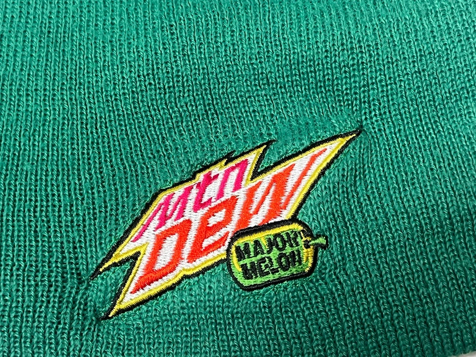 Mountain Dew Major Melón Gorro América Verde Tejido Sombrero Hecho en EE. UU. Foto 2 de 4