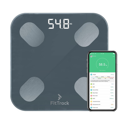 FitTrack Dara Smart BMI Digital Scale - Measure Weight and Body Fat - Most Accur