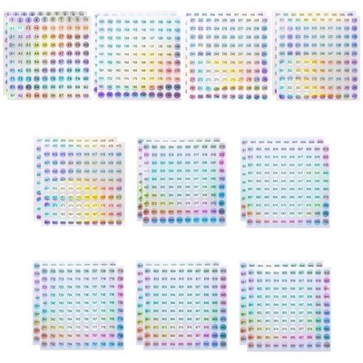 Mini Skater 20 Sheets 1 to 1000 Consecutive Laser Number Small, 1 1000 