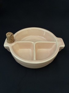 Hankscraft 1030 baby dish food warmer pink peach Vintage midcentury ceramic
