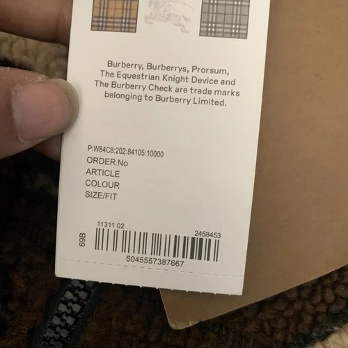 Burberry Brown TB Monogram Fleece Jacquard Jacket Size 48 image 6