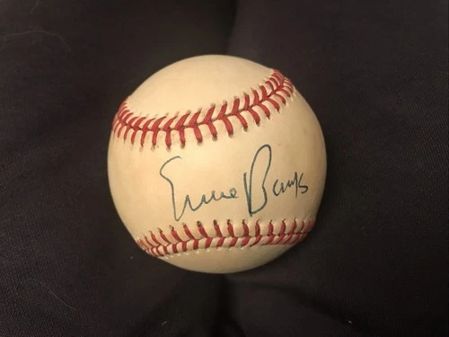 ERNIE BANKS Signed MLB Baseball Chicago Cubs JSA COA HOF
