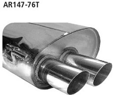 Bastuck Sistema de Carreras Completo Desde Cat Alfa Romeo 147 1.9JTD 2x76mm Hot