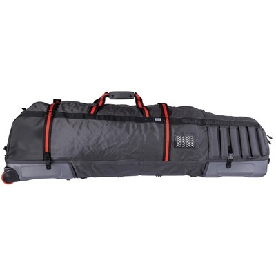 Golf Travel Bag 2 Wheel Rolling System Compact Storage Steel Black Rush Red