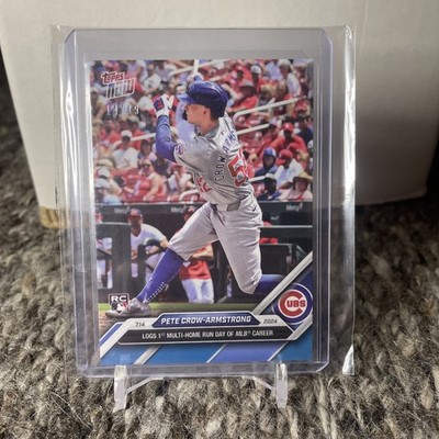 Pete Crow-Armstrong RC Multi HR Game 2024 TOPPS NOW Card 424 Blue Parallel /49