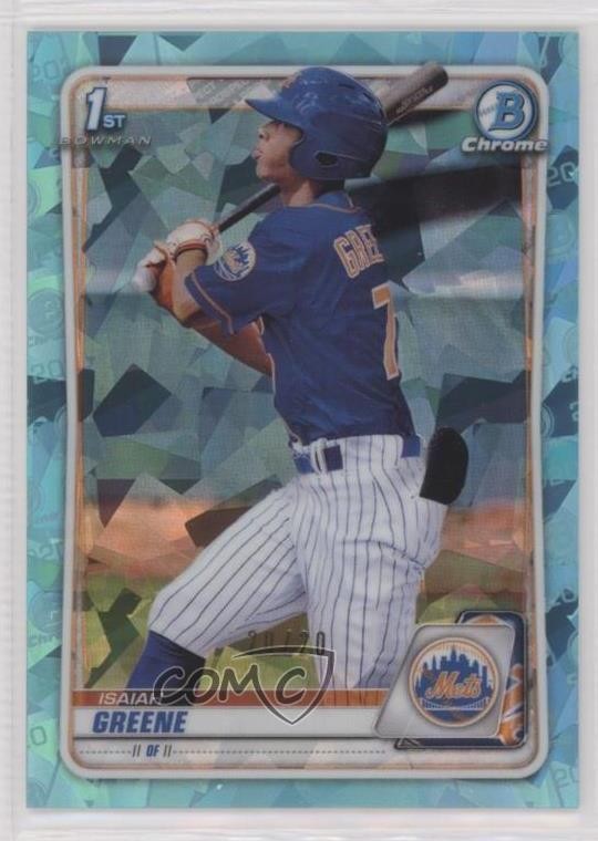 2020 Bowman Chrome Draft Sapphire Edition Aqua /20 Isaiah Greene #BD-77