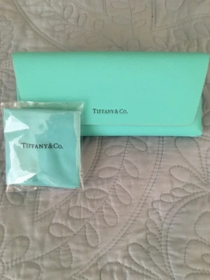 NEW AUTHENTIC TIFFANY & CO. EYEGLASS-SUNGLASS SEMI HARD MAGNETIC CASE + CLOTH