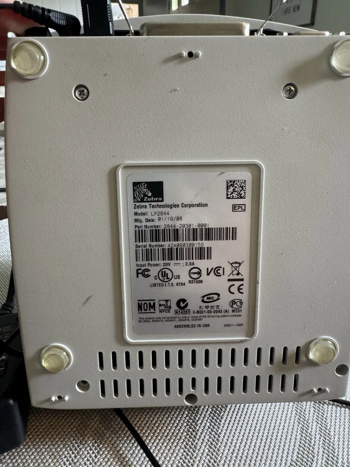 Zebra LP2844 UPS Direct Thermal Shipping Label Printer USB Serial Parallel - Image 4 of 4