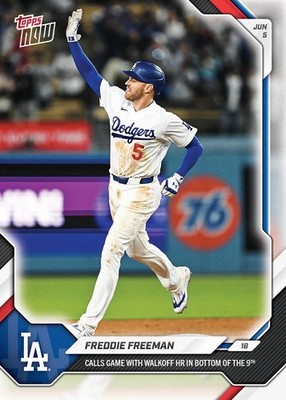 Freddie Freeman - 2026 MLB Topps NOW  - Card 293 Walkoff HR Dodgers - Presale