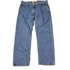 Levis 505 Regular Fit Jeans Mens 36x29 Blue Y2K Straight Leg Denim 005054891