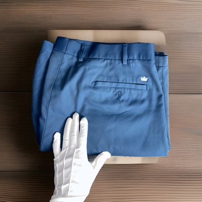 Peter Millar Wicking Size 40x9 Performance Golf Shorts Flat Front Blue Element