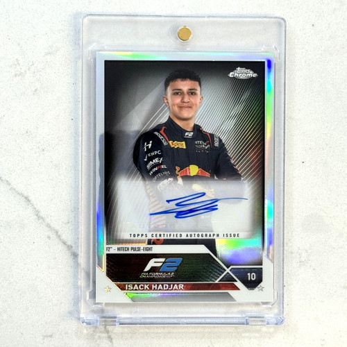 Isack Hadjar #CAC-IH 2023 Topps Chrome Formula 1 Autograph card