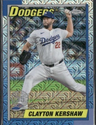 2025 Topps #T90C-13 Clayton Kershaw 1990 Topps Baseball 35th Anniversary Chrome