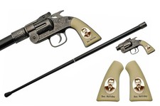 Bastón para caminar con mango de revólver Doc Holliday 36" bastón decorativo para caballero