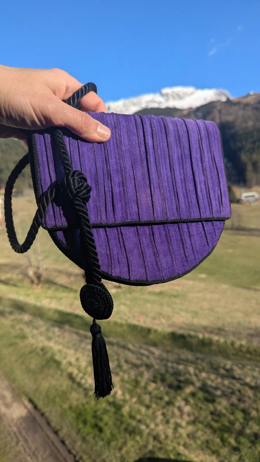 Christian Dior Sac vintage, bag, suede, daim