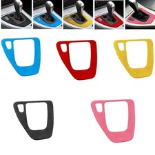 Gear Shift Panel Cover Trim For BMW 3 Series E90 E92 E93 05-12 Blue Leather