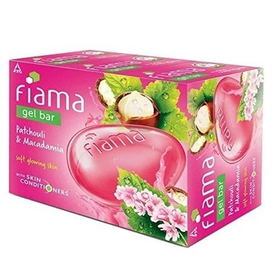 Fiama Gel Bar Patchouli Macadamia 3x125g Moisturizing Soap All Skin Types