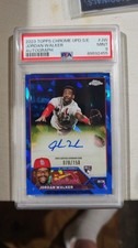 Jordan Walker Auto /150 2023 Topps Chrome Update Sapphire RC Cardinals psa 9