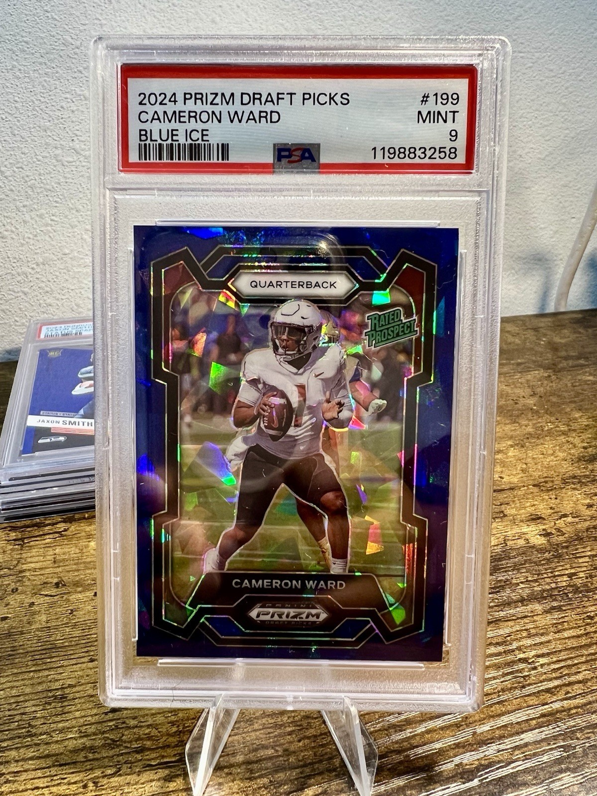 2024 Prizm Draft Picks -Rated Prospect Cameron Ward #199 Blue Ice Prizm /99 (RC)