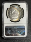 1885 Morgan Silver Dollar NGC MS62 - Reverse Crescent Toning - UNDERGRADED